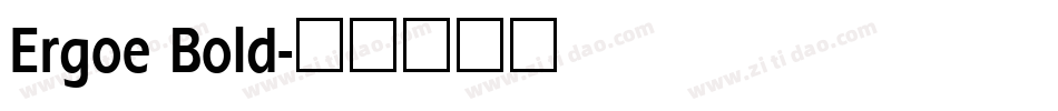 Ergoe Bold字体转换